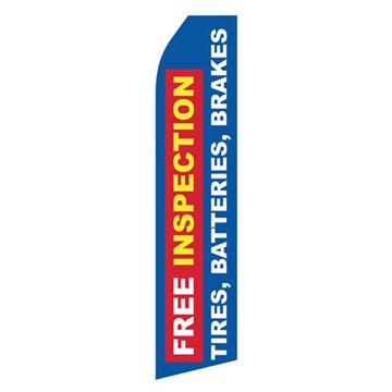 Free Inspection for Tires Brakes Batteries Econo Stock Flag
