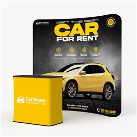 8ft Curved Tension Fabric Display