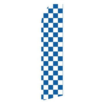 Blue and White Checkered Econo Stock Flag