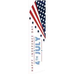 Happy Independence Day Americana Econo Stock Flag