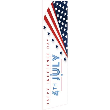 Happy Independence Day Americana Econo Stock Flag