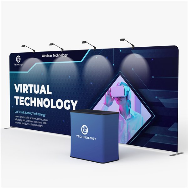 20ft Straight Tension Fabric Displays
