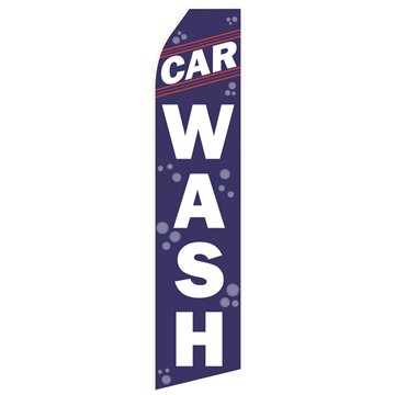 Blue Car Wash Econo Stock Flag
