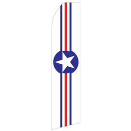 Airforce Roundel Star Logo Stock Econo Flag 