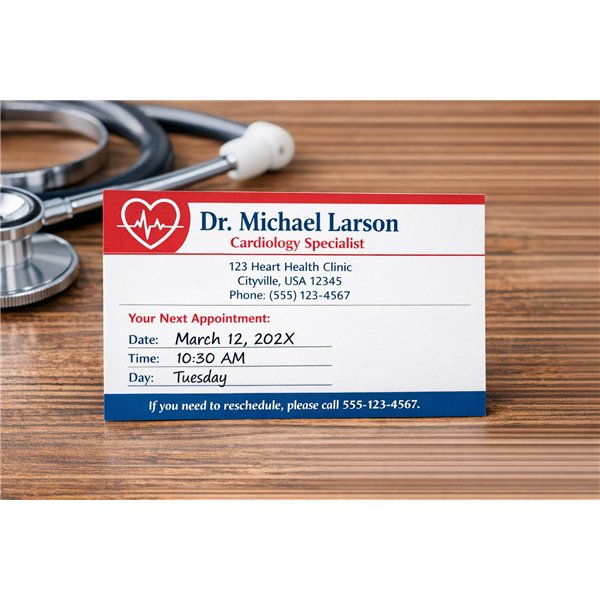 14PT Matte Writable Appointment Cards Full Color