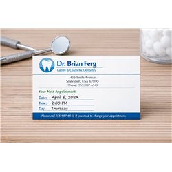 14PT Matte Writable Appointment Cards Full Color
