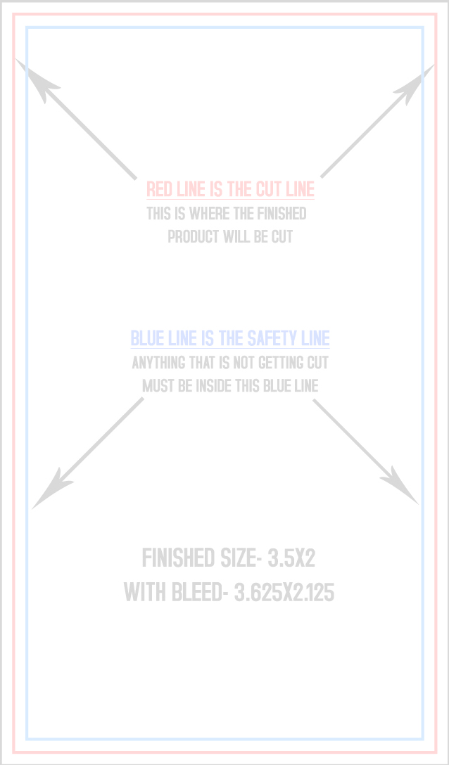 3.5" x 2.0" Business Card Vertical